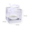 CALLARON 24Pcs Folding Tart Boxes Transparent Cake Packaging with Ribbon for and Treats for Parties and Events view 2