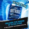 Outrage Ultra HIGH STIM Pre-Workout Powder for Men | 400mg Caffeine, L-Citrulline, Beta-Alanine, Creatine | Extreme Energy, Focus, Strength & Endurance (30 Servings, Blue Raspberry) view 2