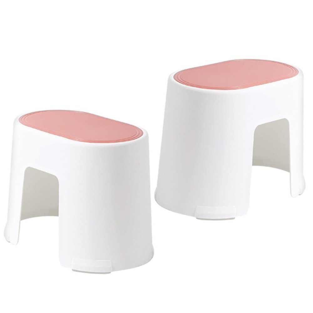 SWOOMEY Household Foot Stool for Adults Plastic Toilet Stepping Stool Non-Slip Base for Bathroom Use for Toilet and Sink