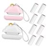 HOUDERCO 2pcs Sticky Lint Roller for Pet Hair Removal Portable with Protective Cover for Clothes Upholstery Bedding and Carpets view 1