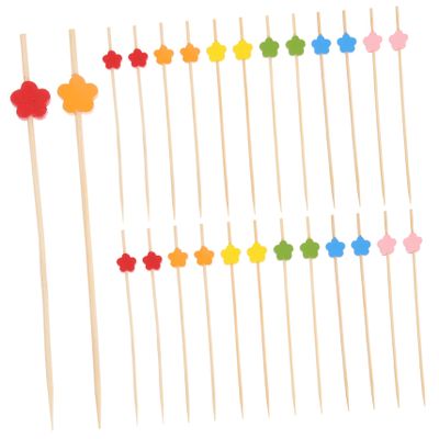 Alipis 100pcs Disposable Bamboo Cocktail Picks Creative Flamingo Fruit Sticks for Parties Appetizers and Desserts for Sandwiches and Snacks