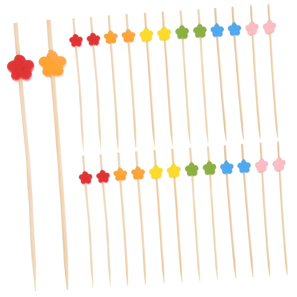 Alipis 100pcs Disposable Bamboo Cocktail Picks Creative Flamingo Fruit Sticks for Parties Appetizers and Desserts for Sandwiches and Snacks
