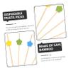 Alipis 100pcs Disposable Bamboo Cocktail Picks Creative Flamingo Fruit Sticks for Parties Appetizers and Desserts for Sandwiches and Snacks view 2