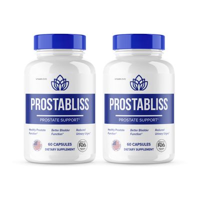 (2 Pack) Prostabliss, Official Prostabliss Pills for Men, Prosta Bliss Advanced Formula to Support Prostate Health, Prostabliss Support Supplement Reviews All Natural, 2 Month Supply 120 Capsules