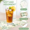 100Pcs Eucalyptus Leaf Paper Napkins Reusable Greenery Pattern Paper Towel Elegant Party Dinner Napkin for Kitchen Restaurant (Rectangular) view 3