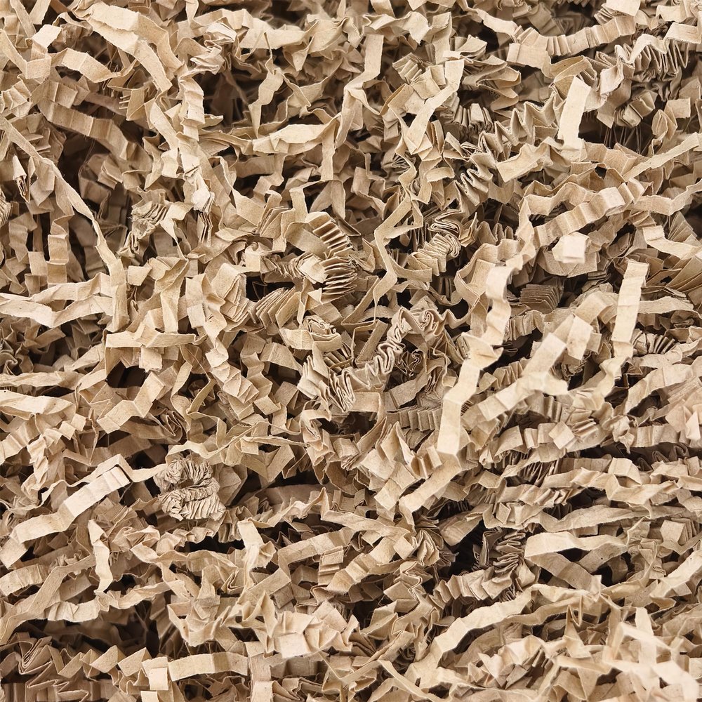 Crinkle Cut Paper Shred Filler,1 LB Brown Shredded Paper for Gift Boxes Bags Basket Filler Decoration,Grass Cushion Paper Streamer Stuffing for Christmas,Thanksgiving,Mother's Day Gift Wrapping