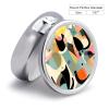 Modern Art Cat Pill Box Case 3 Compartment Travel Medicine Pill Organizer 3x A Day Portable Vitamin Organizer with Mirror Small Pillbox for Purse & Pocket Cute Daily Medicine Container Metal Vitamin C view 2