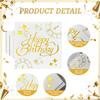 100 PCS Happy Birthday Paper Napkins, 2 Ply Gold Foil Birthday Cocktail Napkins, 1313 Inch Birthday Countdown Dinner Hand Towels Decorative Napkin for Birthday Party Table Decorations Supplies view 3