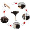 (1Pack) Black Soft Fluffy Ostrich Feather Duster Brush with Wooden Handle for Multi-Surface Gentle Dusting Cleaning Tool. view 2