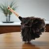 (1Pack) Black Soft Fluffy Ostrich Feather Duster Brush with Wooden Handle for Multi-Surface Gentle Dusting Cleaning Tool. view 3
