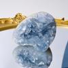 CrystalHola 400-600g Natural Celestine Cluster, Blue Crystal Geode Cave,Geode Decor,Home Office Decoration, Crystal Healing, Feng Shui Decoration, Spiritual Balance,1Pc view 4