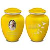 Geturns Embrace Adult Personalized Doves Cremation Urns for Human Ashes I Large Picture Yellow Funeral Urn for Adult Men and Women with Double Side Engraving I 200 lbs view 1