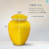 Geturns Embrace Adult Personalized Doves Cremation Urns for Human Ashes I Large Picture Yellow Funeral Urn for Adult Men and Women with Double Side Engraving I 200 lbs view 4