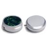 Glow in The Dark Pill Organizer 3 Compartment Travel Pillbox with Mirror Daily Medicine Pill Case Metal Pill Box for Purse & Pocket Portable Small Medicine Box Round Vitamin Case Container view 3