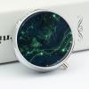Glow in The Dark Pill Organizer 3 Compartment Travel Pillbox with Mirror Daily Medicine Pill Case Metal Pill Box for Purse & Pocket Portable Small Medicine Box Round Vitamin Case Container view 4