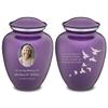 Geturns Embrace Adult Personalized Doves Cremation Urns for Human Ashes I Large Picture Purple Funeral Urn for Adult Men and Women with Double Side Engraving I 200 lbs view 1