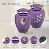 Geturns Embrace Adult Personalized Doves Cremation Urns for Human Ashes I Large Picture Purple Funeral Urn for Adult Men and Women with Double Side Engraving I 200 lbs view 2
