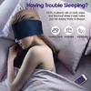 100% Mulberry Silk Sleep Mask, Large Adjustable Eye Cover for Sleeping, Comfortable, Pressure-Free and Breathable Sleeping Masks for Women Men - DarkBlue view 3