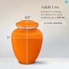 Geturns Embrace Adult Personalized Doves Cremation Urns for Human Ashes I Large Picture Burnt Orange Funeral Urn for Adult Men and Women with Double Side Engraving I 200 lbs view 4