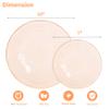 100PCS Plastic Plates-Crystal Design Orange Wave Disposable Plates with Gold Rim, Fancy Disposable Plates Include 50 Dinner Plates, 50 Dessert/Salad Plates for Party & Thanksgiving view 3