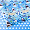 Vnaaem Reversible Shark Wrapping Paper Roll for Boys Kids - Ocean Birthday Gift Wrap & Blue Polka Dot Design for Holiday Baby Shower DIY Craft Party - 17 in x 20 ft(Total 28.5sq.ft) view 2