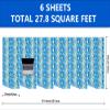 Vnaaem Reversible Shark Wrapping Paper Roll for Boys Kids - Ocean Birthday Gift Wrap & Blue Polka Dot Design for Holiday Baby Shower DIY Craft Party - 17 in x 20 ft(Total 28.5sq.ft) view 4