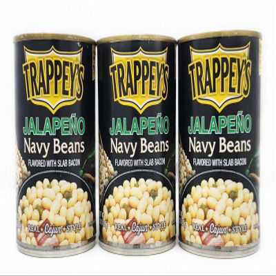 3 Pack of Canned Beans Trappeys (15.5oz, Jalapeno Navy Beans)