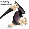 JM Bifocal Reading Sunglasses for Women Fashion Oversized Square Sun Readers Outdoor Reading Glasses UV400 Protection, Black +2.5 view 3