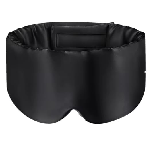 100% Mulberry Silk Sleep Mask, Large Adjustable Eye Cover for Sleeping, Comfortable, Pressure-Free and Breathable Sleeping Masks for Women Men - Black
