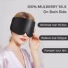 100% Mulberry Silk Sleep Mask, Large Adjustable Eye Cover for Sleeping, Comfortable, Pressure-Free and Breathable Sleeping Masks for Women Men - Black view 3