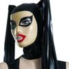 WJPTDKJ Handmade Adult Latex Hood Face Mask with Back Zipper for Halloween Party Club Costume Dance with Ponytail(Size:L-68CM) view 1