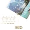 10 PCS Place Card Holder, Golden Metal Airplane Multipurpose Photo Card Holder Memo Note Cards Stand Message Clip with Base for Wedding Birthday Party view 4