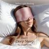 100% Mulberry Silk Sleep Mask, Large Adjustable Eye Cover for Sleeping, Comfortable, Pressure-Free and Breathable Sleeping Masks for Women Men - Pink view 3