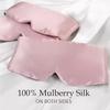 100% Mulberry Silk Sleep Mask, Large Adjustable Eye Cover for Sleeping, Comfortable, Pressure-Free and Breathable Sleeping Masks for Women Men - Pink view 4