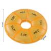 Pill Organizer INVODA Pill Case7 Day Transparent Pill Box Weekly Pill Planner Remark from Sunday to Saturday Pill Container with7 Compartments view 2