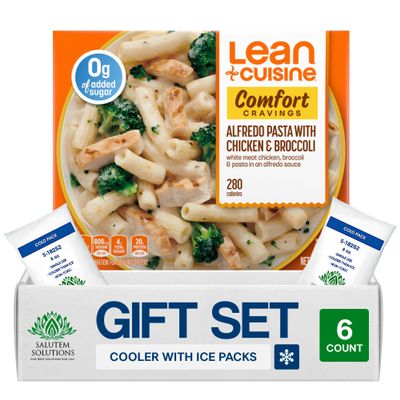 Salutem Vita Alfredo Pasta with Chicken & Broccoli, Frozen Meal Gift Set Pack of 6