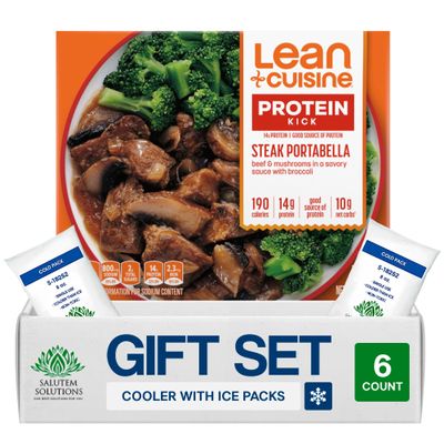 Salutem Vita Steak Portabella Frozen Meal, Protein-Rich Gourmet Dinner, Gift Set Pack of 6