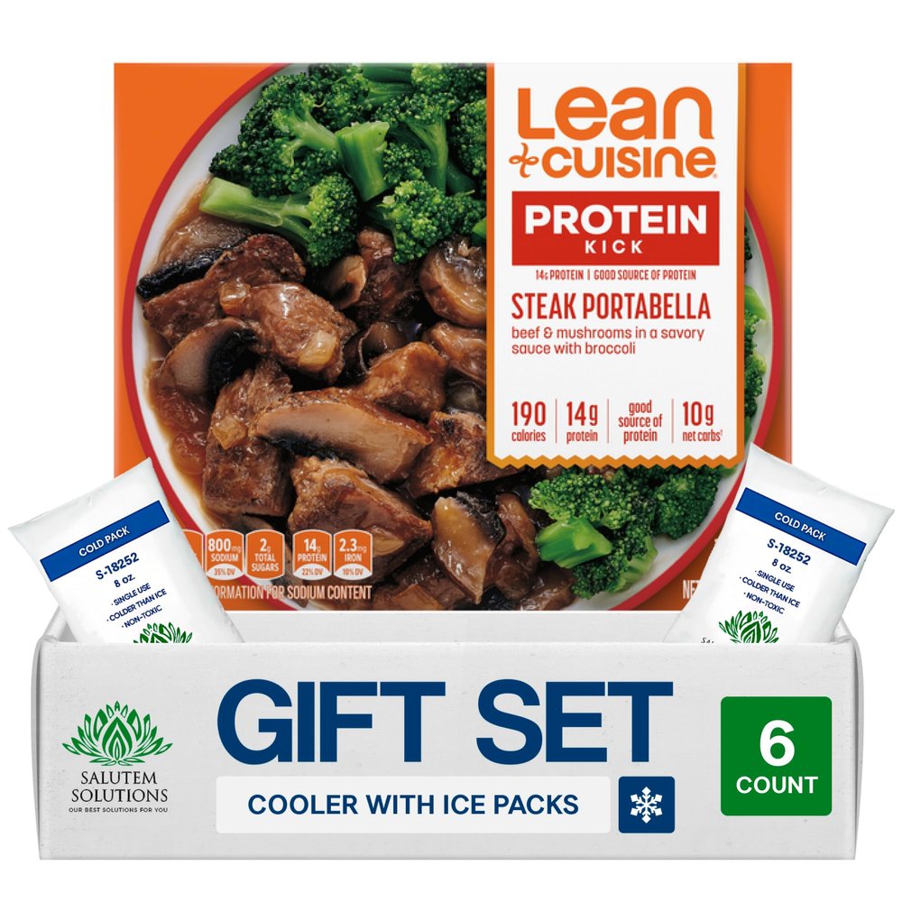 Salutem Vita Steak Portabella Frozen Meal, Protein-Rich Gourmet Dinner, Gift Set Pack of 6
