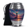 KARYLIZ Lighthouse Funeral Urns for Adult Ashes Women, Urn for Ashes, Cremation Urns for Human Ash, Funeral & Burial for Adult, Memorial Gift for Male & Female, Large, 10 Inch view 1