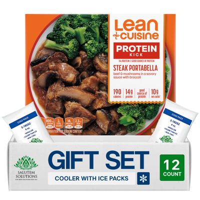 Salutem Vita Steak Portabella Frozen Meal, Protein-Rich Gourmet Dinner, Gift Set Pack of 12