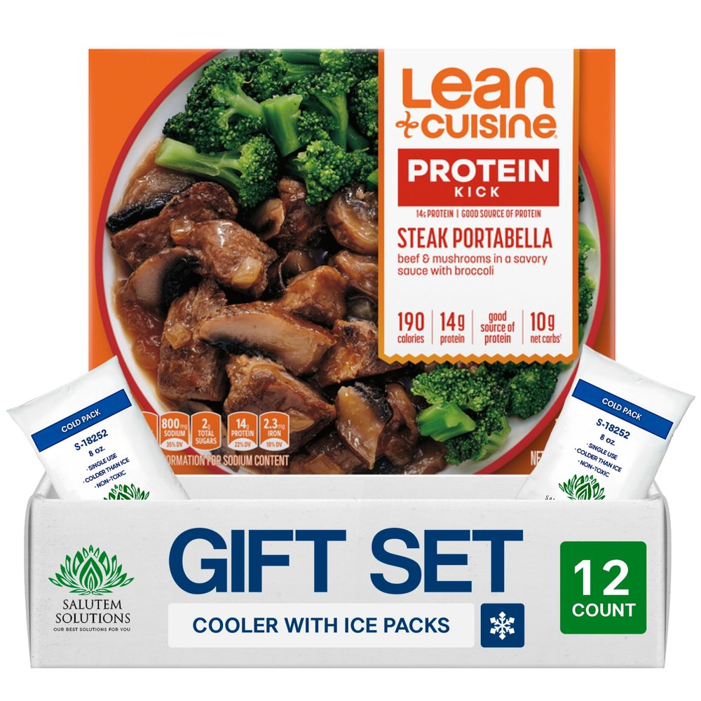 Salutem Vita Steak Portabella Frozen Meal, Protein-Rich Gourmet Dinner, Gift Set Pack of 12