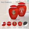 Geturns Embrace Adult Personalized Tree of Life Cremation Urns for Human Ashes I Large Picture Cobalt Blue Funeral Urn for Adult Men and Women with Double Side Engraving I 200 lbs view 2