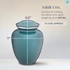 Geturns Embrace Adult Personalized Tree of Life Cremation Urns for Human Ashes I Large Picture Teal Funeral Urn for Adult Men and Women with Double Side Engraving I 200 lbs view 4