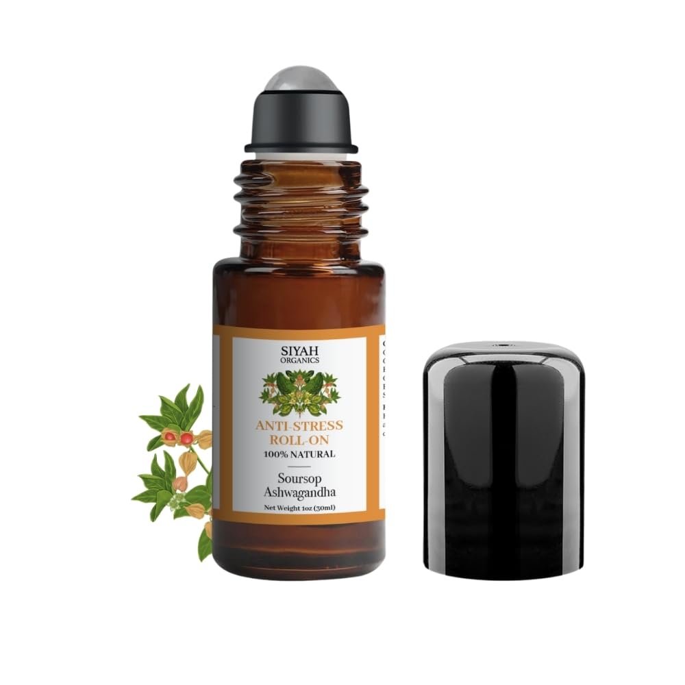 Anti-Stress Roll-On with Soursop & Ashwagandha Calming, Balancing, and Relaxing Roll-On 1oz