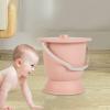 NineLife Basics Portable Commode Bucket for Nighttime Use, Pink view 3