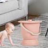 NineLife Basics Portable Commode Bucket for Nighttime Use, Pink view 4