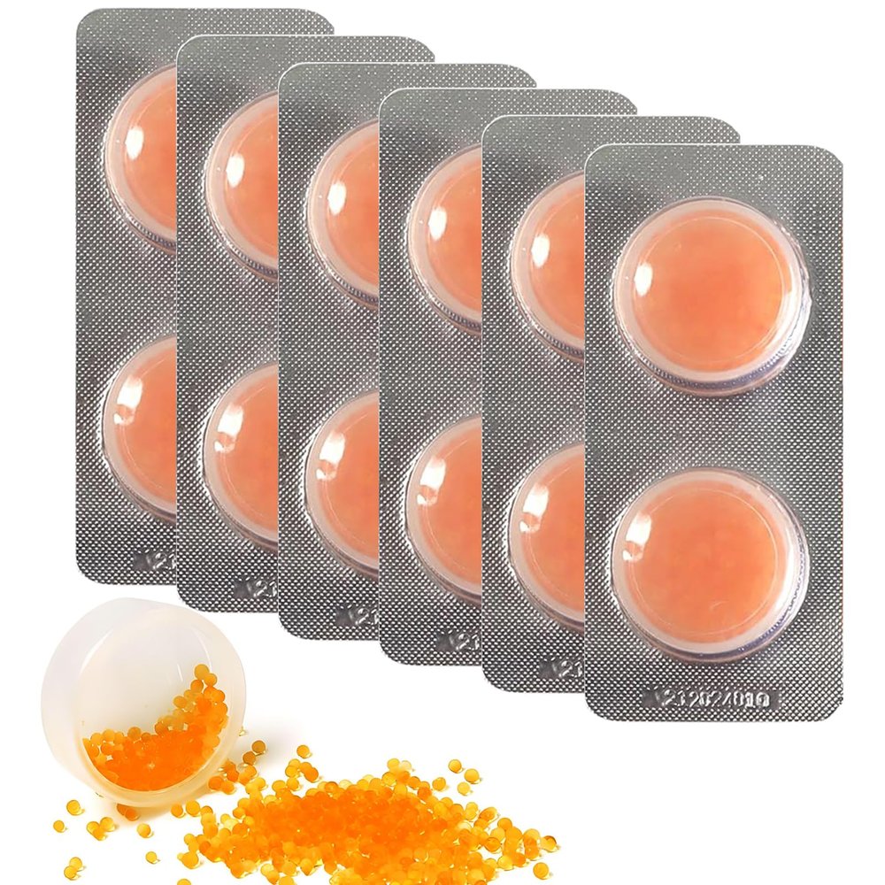 12 Pcs Hearing Aid Dryer Capsules, Drying Dehumidifier Caps Hearing Aid Accessories for Phonak, Starkey and Unitron Charger Case or Any Hearing Aid Case Supplies that can Store Dry Capsules (3Garm)