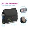 NOVA Deluxe Wheelchair Bag Large Storage Backpack for Manual & Electric Wheelchairs, Hangs Securely on Chair Back, Universal Mobility Organizer - Black view 2