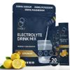 EVOLV Electrolytes Powder Packets Electrolyte Packets with Palatinose, Sodium & Minerals Instant Hydration Drink for Recovery, Non-GMO Hydration Sticks for On-The-Go Use (Pack of 20) - Lemonade view 1