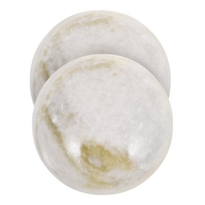Abaodam 2Pcs Jade Massage Balls for Hand Relaxation and Muscle Relief Portable for Finger and Palm Massage Smooth Design for Comfort and Ease of Use